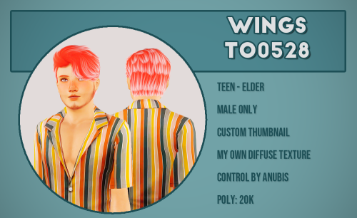 Wings hairs!Original meshes by @wingssims, conversions by @rollo-rolls, @carversims and @purpurasims