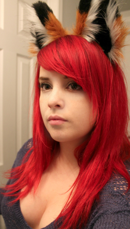 sara-meow: some ears I made for someone today >.< Don’t mind the sleep deprived look,hehe <