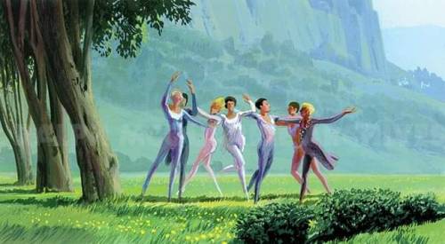 Ralph McQuarrie art for the 1990 ballet film, TO DREAM OF ROSES.