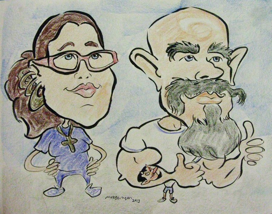  Here&rsquo;re s'more caricatures I drew at Dairy Delight, the sweetest place