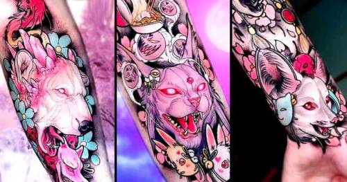 pastel-kvltt:The wonderful pas†el creatures of Brando Chiesa 💜