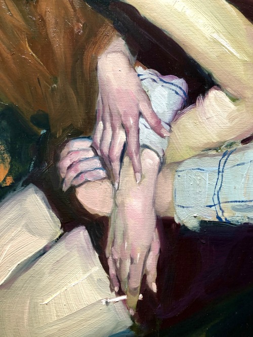 Malcolm T. Liepke aka Malcolm Liepke (American, b. 1953, Minneapolis, MN, USA) - Hand details from 1