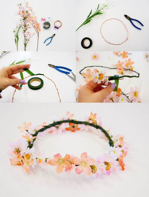 agacistore:  Make your own flower crown! You will need:  Aluminum wire, or floral wire  Fl