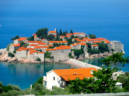 Driving along the coast, en route to Montenegro.