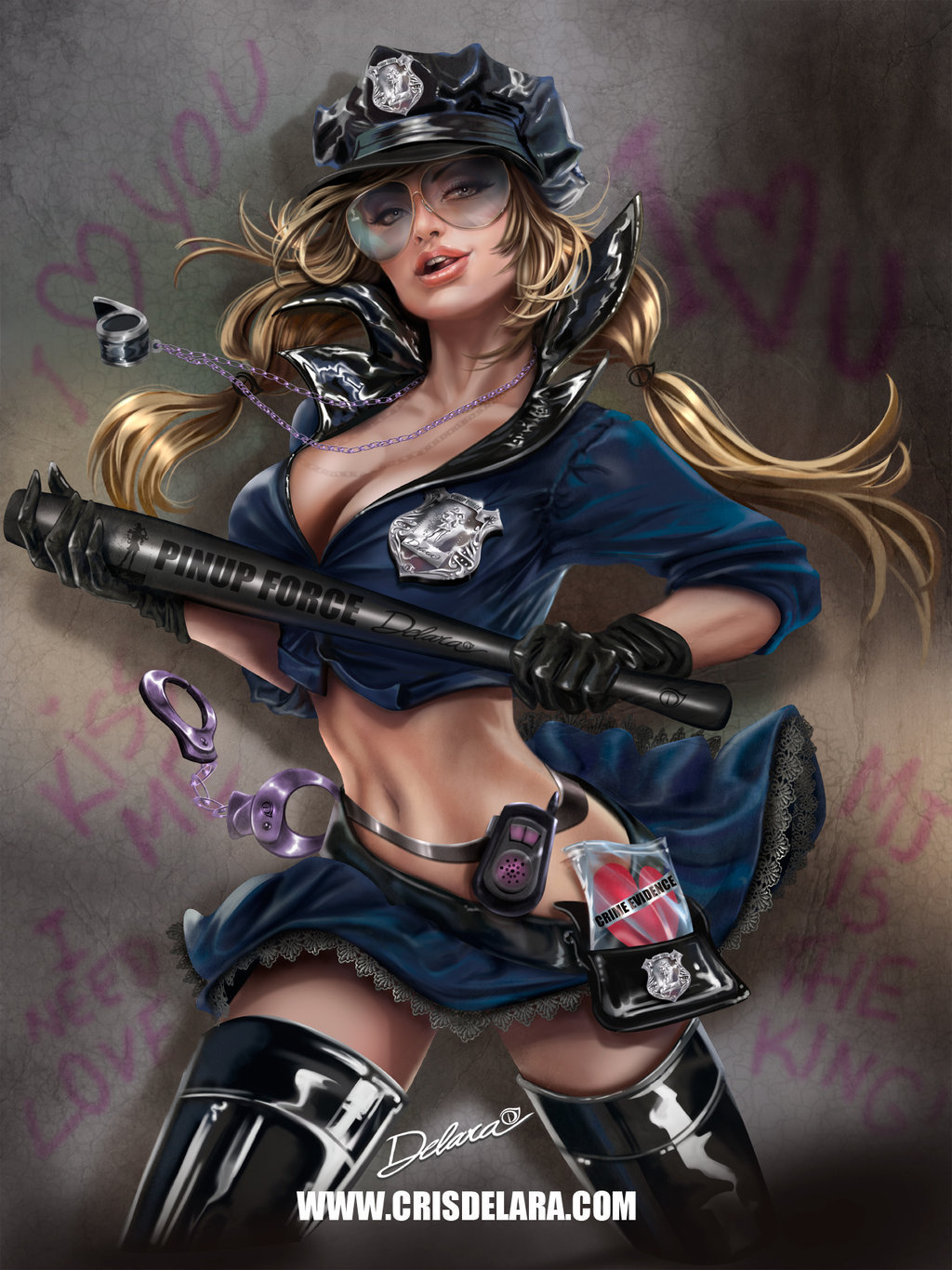 drawselectionmik:  POLICE GIRL - Pinup Force by crisdelarastudio 