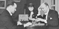 Composersdoingnormalshit:  Sergei Prokofiev Playing Chess Against Violinist David