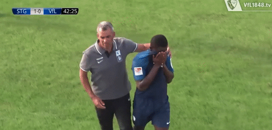 ultragooner89:20-year-old Arsenal loanee Jordi Osei-Tutu leaves the pitch in tears after he was raci