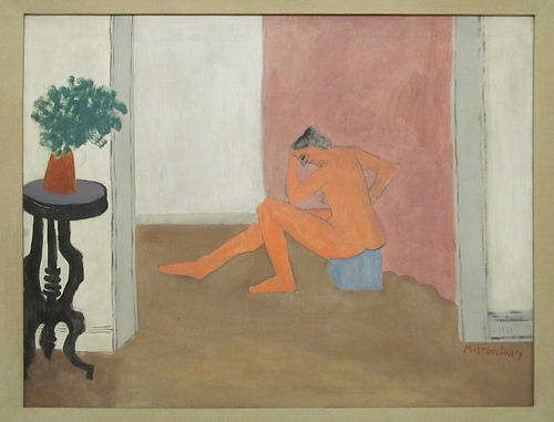 art-centric: Nude Alone, 1941. Oil on canvas (1885-1965) Palm Springs Museum Milton Avery