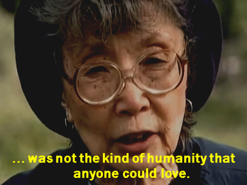 18mr:  exgynocraticgrrl-archive-deacti: All Power To The People (Released: 1996)Japanese-American Human Rights Activist Yuri Kochiyama   Happy birthday to both Yuri Kochiyama and Malcolm X today!