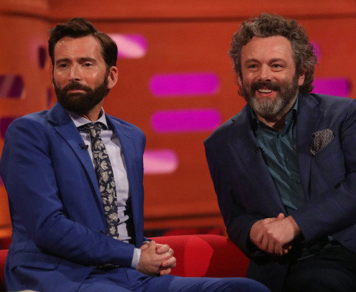 mizgnomer:David Tennant and Michael Sheen (The Celestial Odd Couple) Promotion for Good Omens - Part