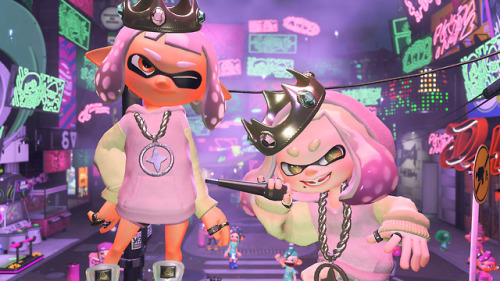 splatoonus:  We’ve received more detail on the Pearl and Marina figures known as amiibo, launching July 13:Apparently, by using these amiibo, you can unlock and wear Pearl and Marina’s signature outfits from the Octo Expansion, and take photos atop