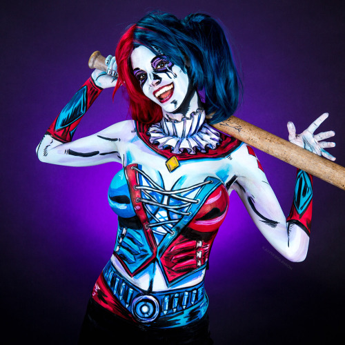 demonsee:  Harley Quinn Bodypaint KayPikeFashion