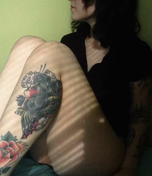 photographicpornography:   I’m so excited about my new job that I’ve just been wearing my shirt around the house… is that weird? HAH. I hope you and your man are doing well :D <3 sexandcoffeex  That is so not weird, and I”m excited for you