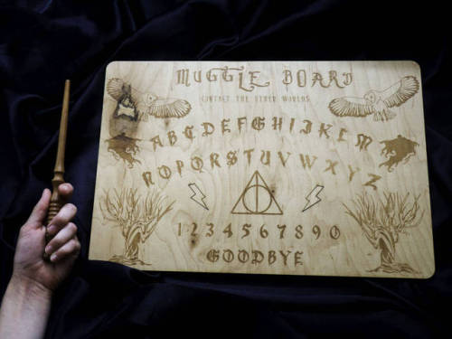 sosuperawesome: Pendulum Boards, Boxes and Harry Potter Wooden Wizard Ouija Board by Positively Myst