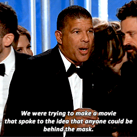 oui-ladybug:Peter Ramsey, a director for Spider-Man: Into the Spider-Verseaccepting the Golden Globe
