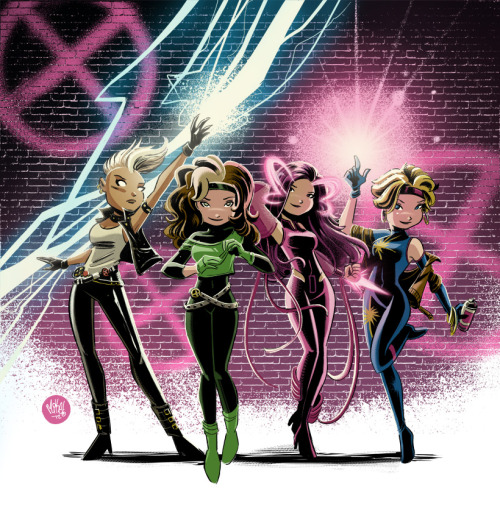 80s X-Girls by mikemaihack Eeeeh, cute!