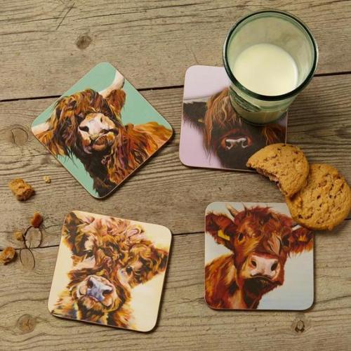 Highland Cow Coasters //LaurensCows