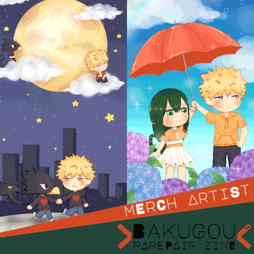 Phone wallpapers for Howitzer, a bakugou rarepair zine!~ The day and the night! Features BakuTsuyu a