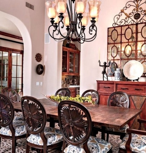 San Diego Great RoomExample Of A Mid-sized Tuscan Carpeted And Multicolored Floor Great Room Design With
