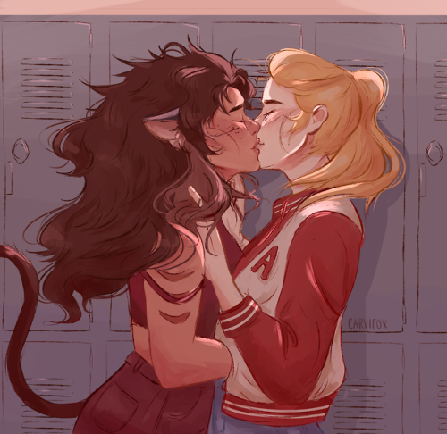 carvifox:high school AU!! ( I realized that I never posted this here)