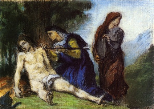 St. Sebastian, 1836, Eugène DelacroixMedium: oil,canvas