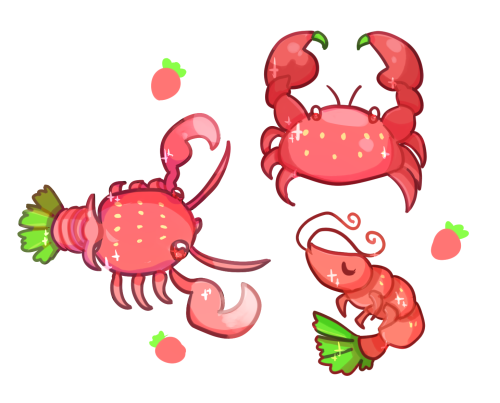 shiny-jolteons:strawberry sea creechers 