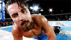 mith-gifs-wrestling:  Marty Scurll celebrates pinning Gedo.