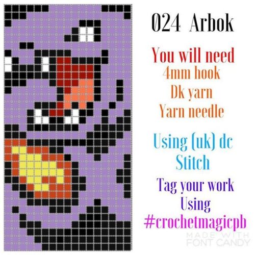 Starting the Pokemon blanket panels again with Arbok. Next pattern out Wednesday. Now I&rsquo;m 