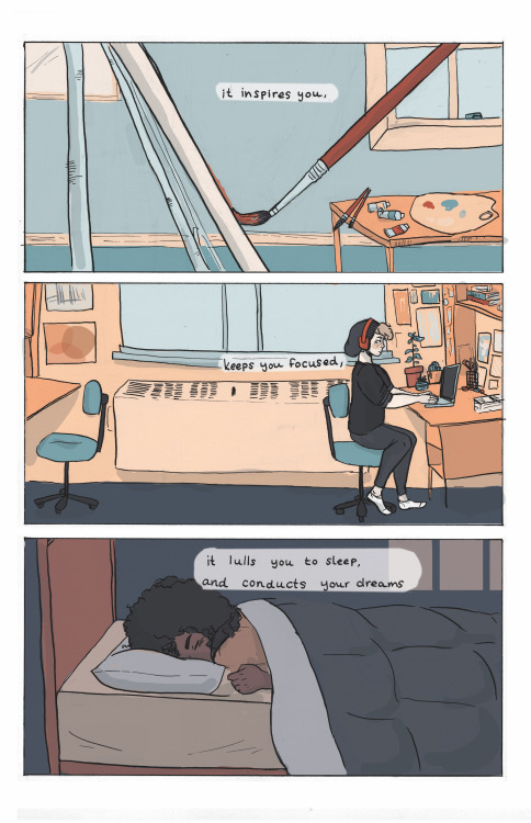 kzwrightoac:  pipedreamersend:  bruderkaitlin:  my final comic for the semester! an 8 pager with the theme of “something  that makes you hopeful or something that makes you happy”, i chose music!  @dylanbean   Music is life