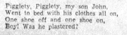 yesterdaysprint: xxladymxx:  yesterdaysprint:  The Courier, Waterloo, Iowa, October 8, 1939 TIL people in 1939 did know that “plastered” meant “drunk” this is infinitely important   Miners Journal, Pottsville, Pennsylvania, May 18, 1901:  Evansville