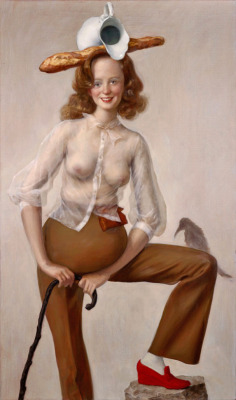 Connieportershiplog: Igormaglica: John Currin (B. 1962), Red Shoe, 2016. Oil On Canvas,