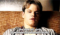 theworldofcinema:  In the scene where Sean starts talking about his dead wife and