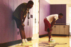 teamrosebeforehoes:  D. Rose & KD work-out