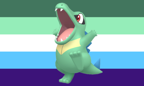 The Gay Flag Color Picked From Shiny Totodile