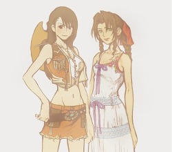 alleycatproductions:  Tifa and Aerith (Crisis Core)