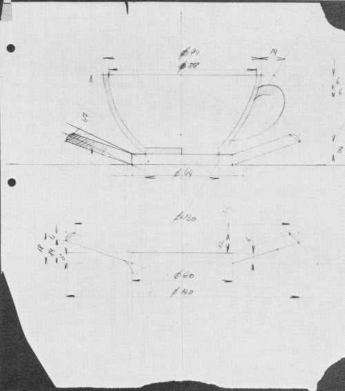 Study of cup and saucer, František Lesák