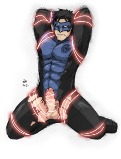 drainedheroes:  halakadira:  Kyle Rayner (as Blue Lantern) for my Boyfriend Nathan hahathankfully this finished before my arm got hurt :) nothing serious though.  (via Tumbling)