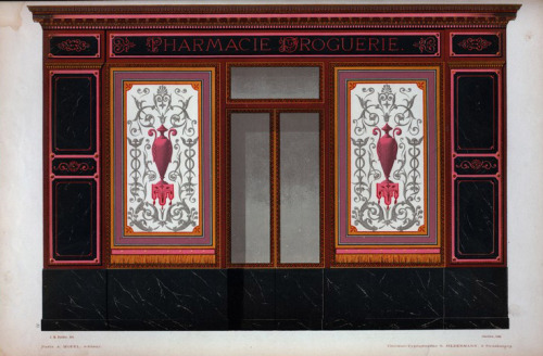 J. M. Paillet, Design of Shop Entrances, 1874. Recueil de cent planches de décoration : extraites du