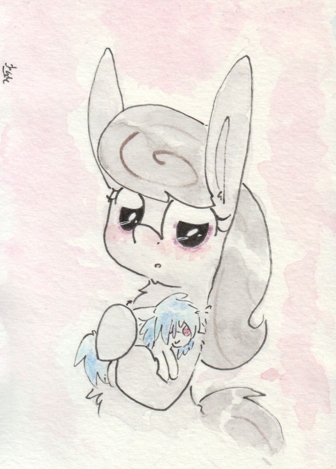 slightlyshade:It’s her favourite plushie, if you couldn’t tell! D’aww &lt;3