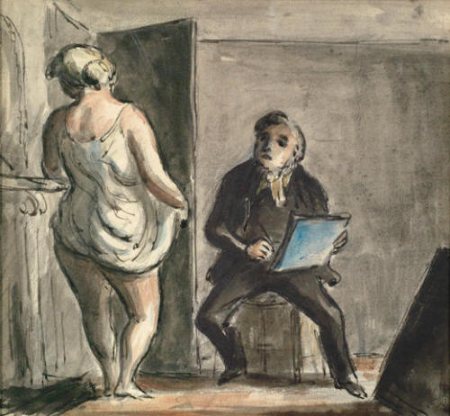 theartofobesity: English artist Edward Ardizzone (1900-1979), Artist and Model