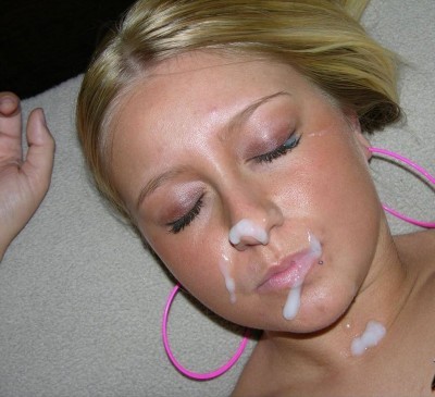 Amateur girls with cum on their faces