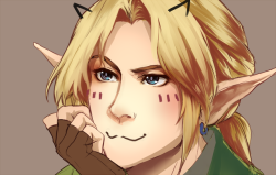 I WAS trying to tease a new Link and the Links poster with a WIP(gasp, new prints??)
but i keep fighting with Time Link’s mouth so just have some ocarina of nya @v@