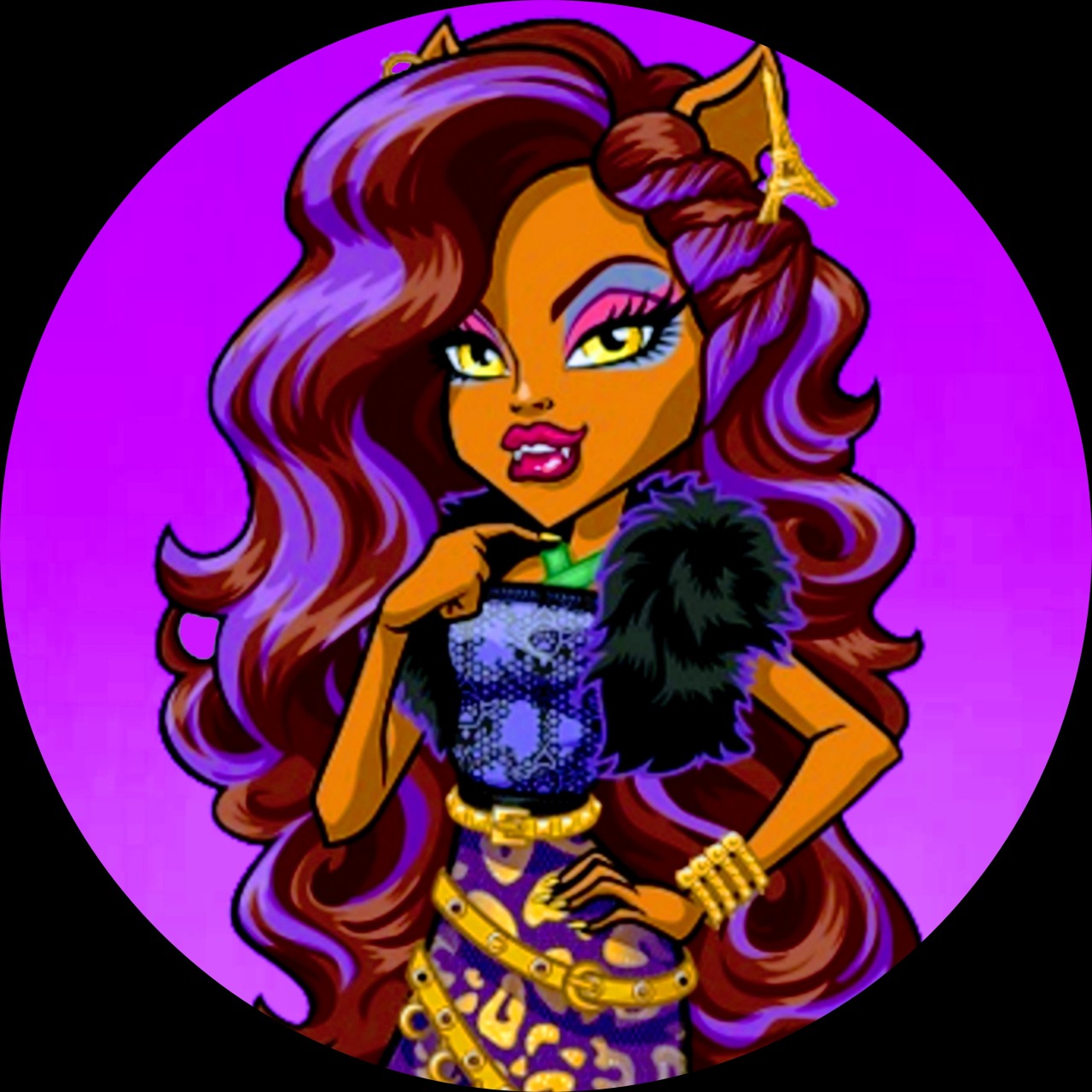 Monster High Icons (Close-up)Like and/or reblog if you save/use #monster high #scaris: city of frights #clawdeen wolf#frankie stein#draculaura#sparkly#glitter#close-up#icons#circle icons #icons by me