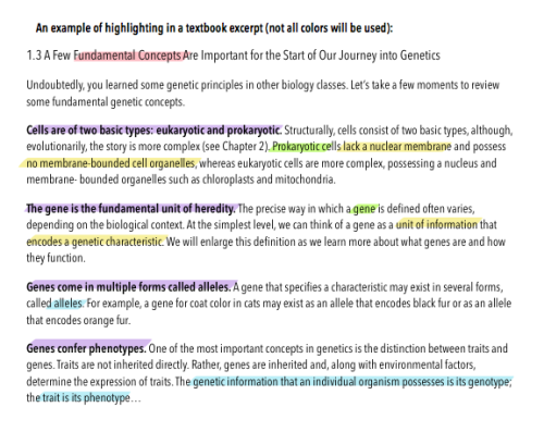 studygene: A brief informative guide to highlighting your notes/book the right way so it doesn&rsqu