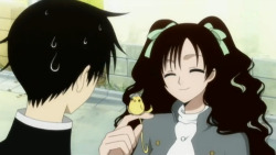 anime0manga0bloggers-blog:  Himawari: Why don’t you name him? Watanuki: M-me!? Himawari: Yeah afterall you did gave me him. Watanuki: Eh?…T-then…Tampopo  