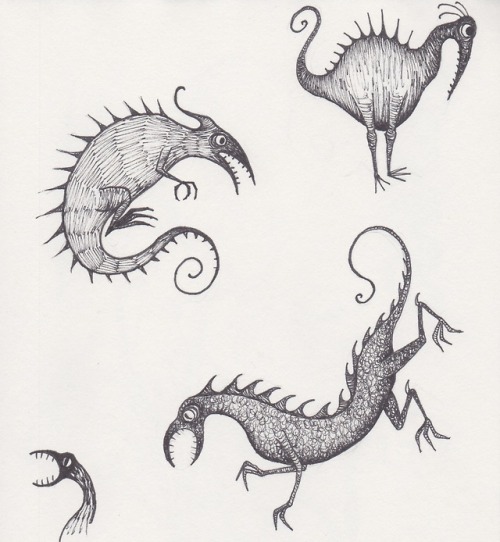 More delightful monsters from my sketchbooks!In the third image you can see a very important descrip