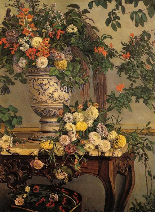 artist-bazille: Flowers, 1868, Frederic BazilleMedium: oil,canvas