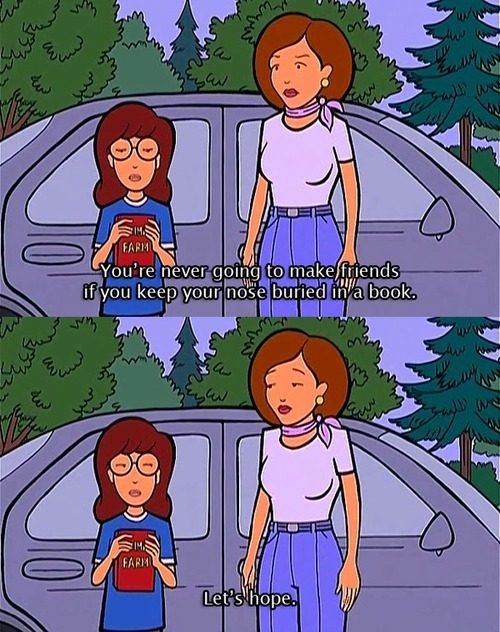 the-cake-is-lie:  mayorofcans:  flexibilitas-cerea:  Sarcasm of Daria, very part 1. Here the second part.  Was Daria even real  Daria is my spirit animal