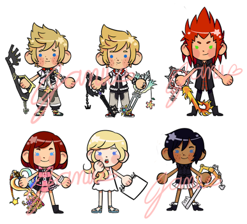 Made some new Kingdom Hearts stickers you can buy them at my shop here. 