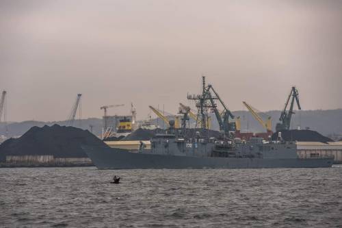 Ships of the 3rd flotilla. commander bolesław Romanowski of the Polish armed forces during convoy pr